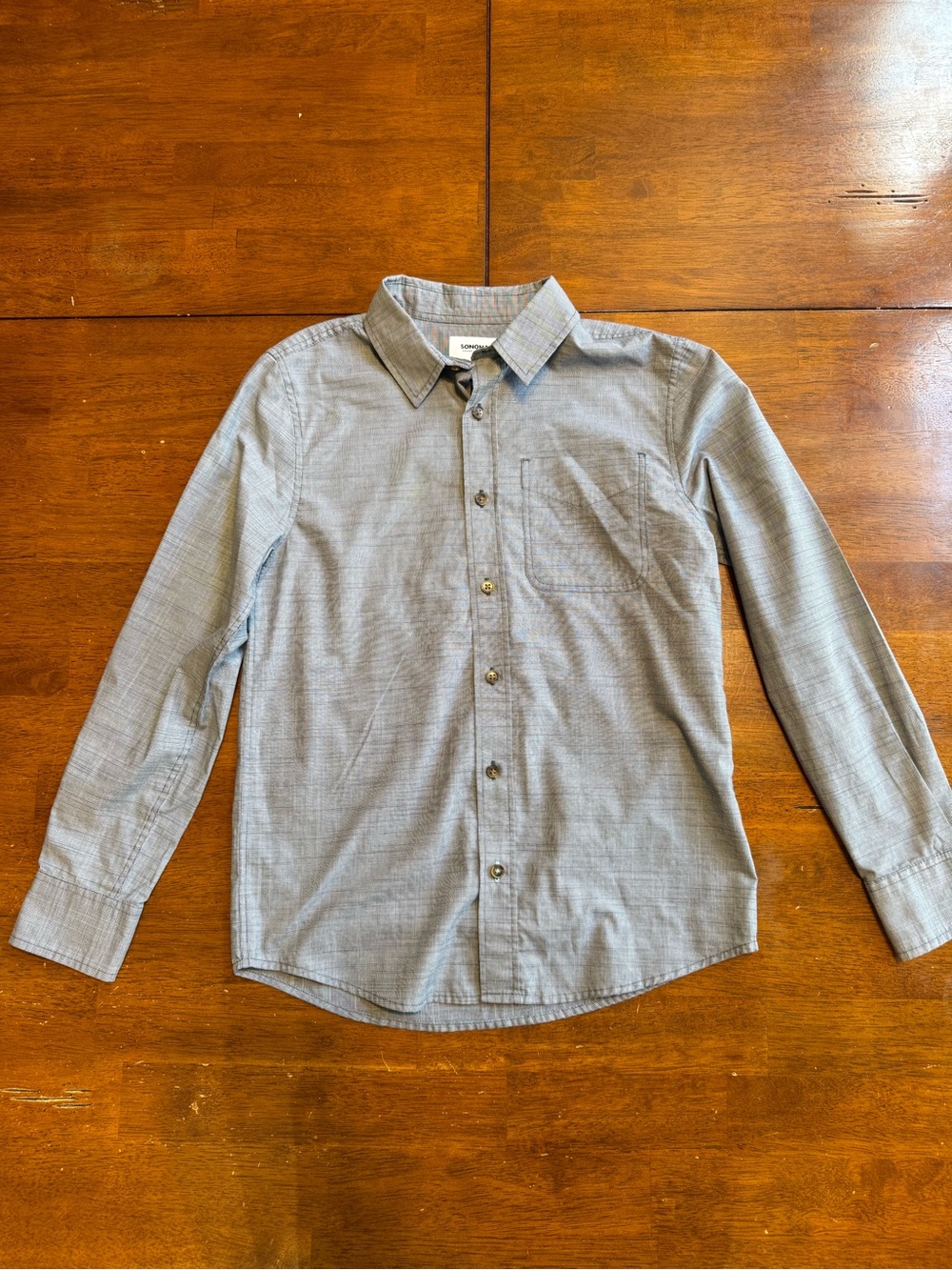 Sonoma Boys' Button-Down Shirt in light grey